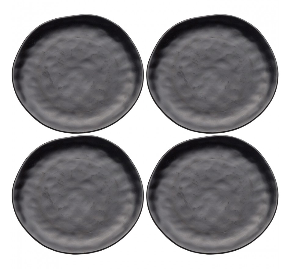 Assiettes Organic 26cm noires set de 4 Kare Design Assiettes Organic 26cm noires set de 4 Kare Design