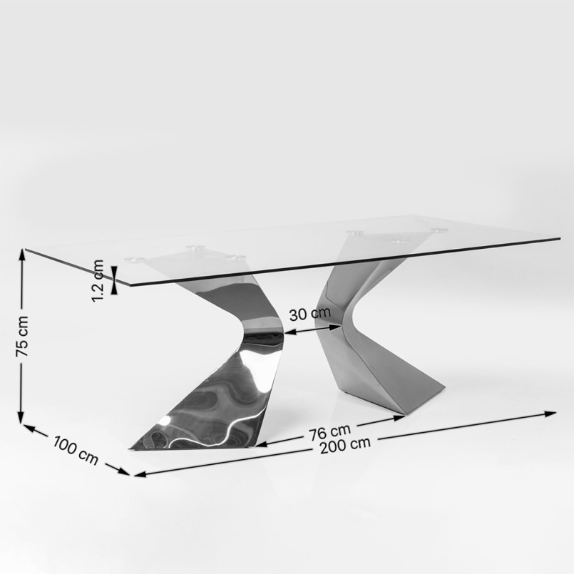 Table rétro doré - Gloria - Kare Design