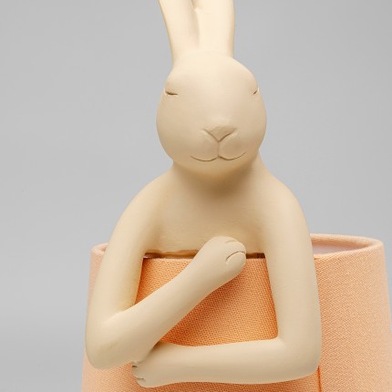 Lampe Animal lapin 50cm beige et pêche Kare Design
