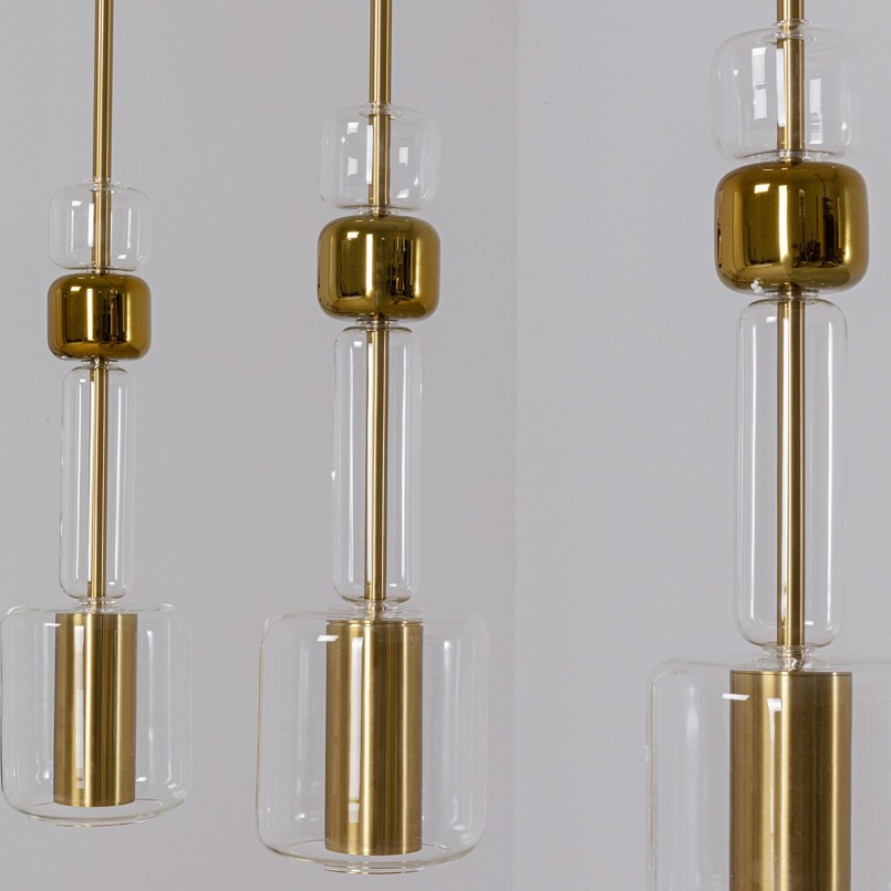 Glass and gold-plated steel suspension - Candy Bar - Kare Design
