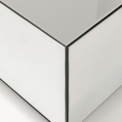 Table basse à tiroirs Luxury 80x60cm argent Kare Design