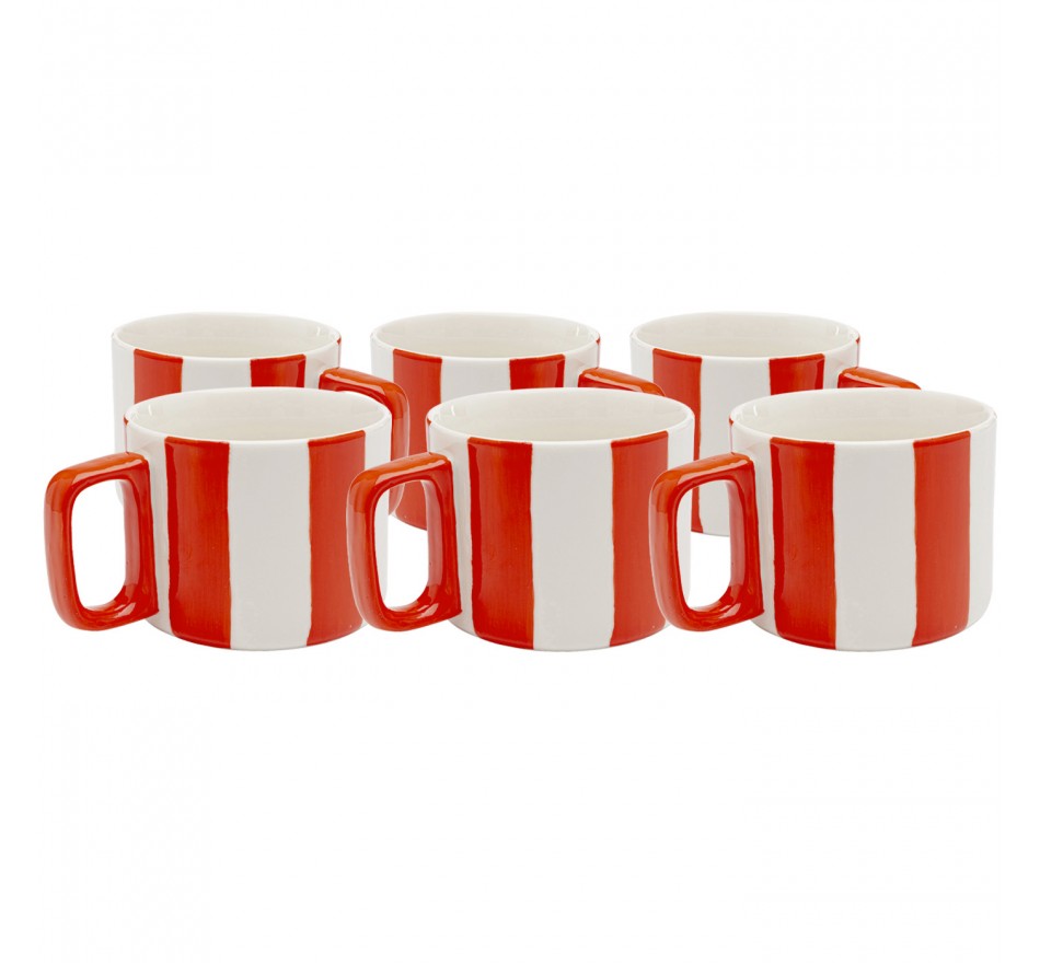 Coffee Cup Cocina red and white (6/set) Kare Design Coffee Cup Cocina red and white (6/set) Kare Design