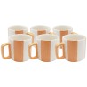 Coffee Cup Cocina orange and white (6/set) Kare Design