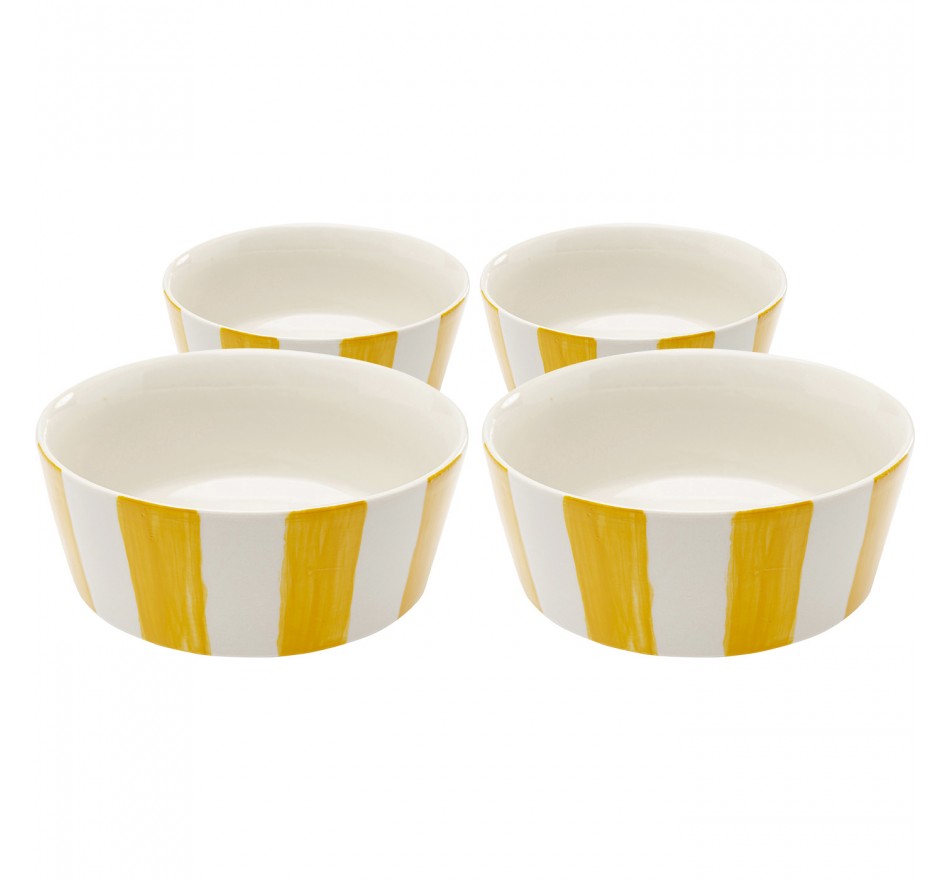 Bols Cocina jaunes et blancs 14cm set de 4 Kare Design Bols Cocina jaunes et blancs 14cm set de 4 Kare Design