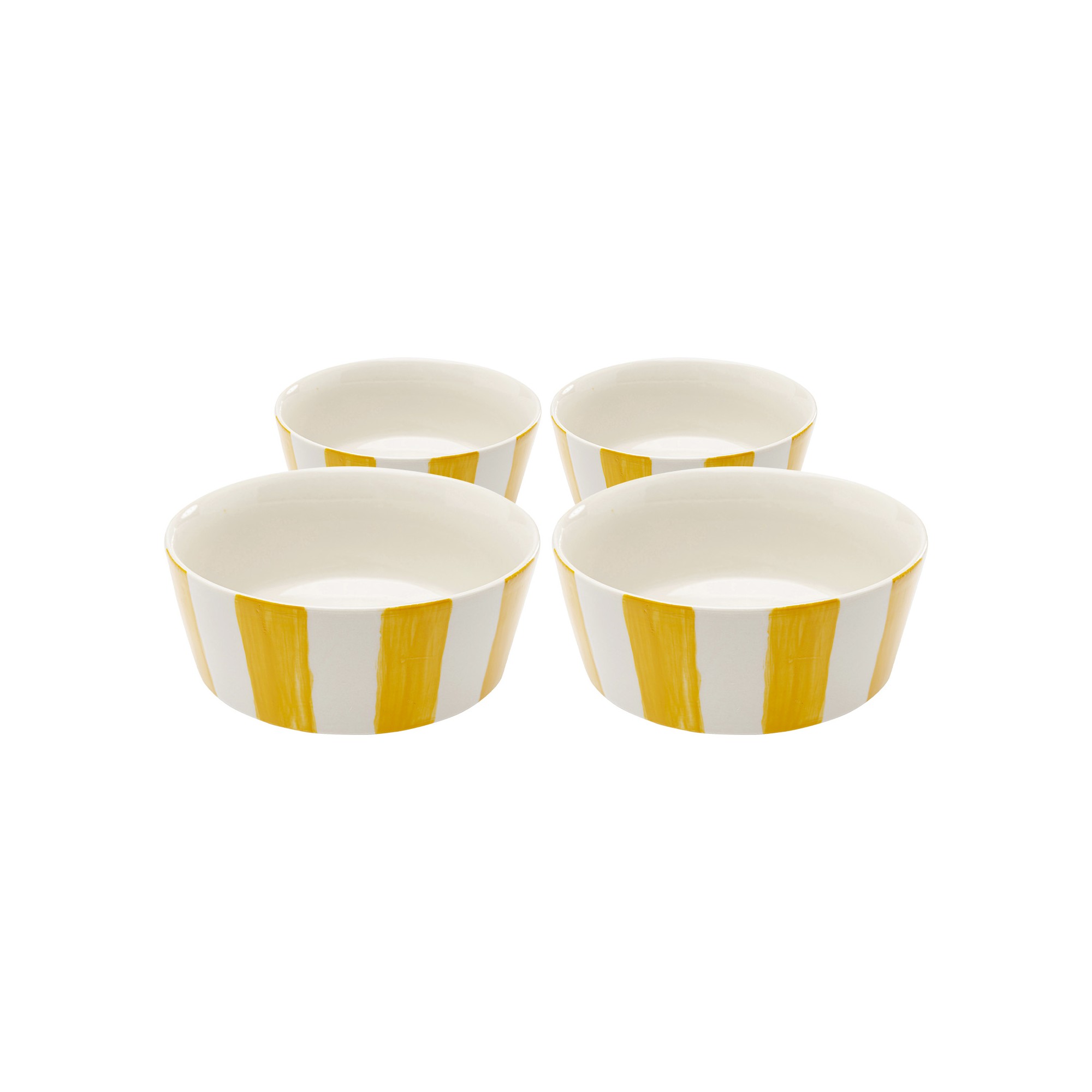 Bowl Cocina yellow and white Ø14cm (4/set) Kare Design