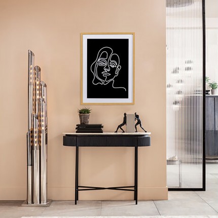Tableau Faccia Arte noir et blanc femme 60x80cm Kare Design Tableau Faccia Arte noir et blanc femme 60x80cm Kare Design