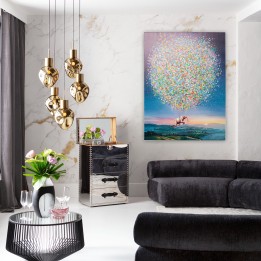 Elephant and flowers by night - Touched - Kare Design