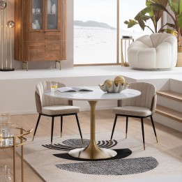 Table Top Invitation round ceramic white Ø120cm Kare Design