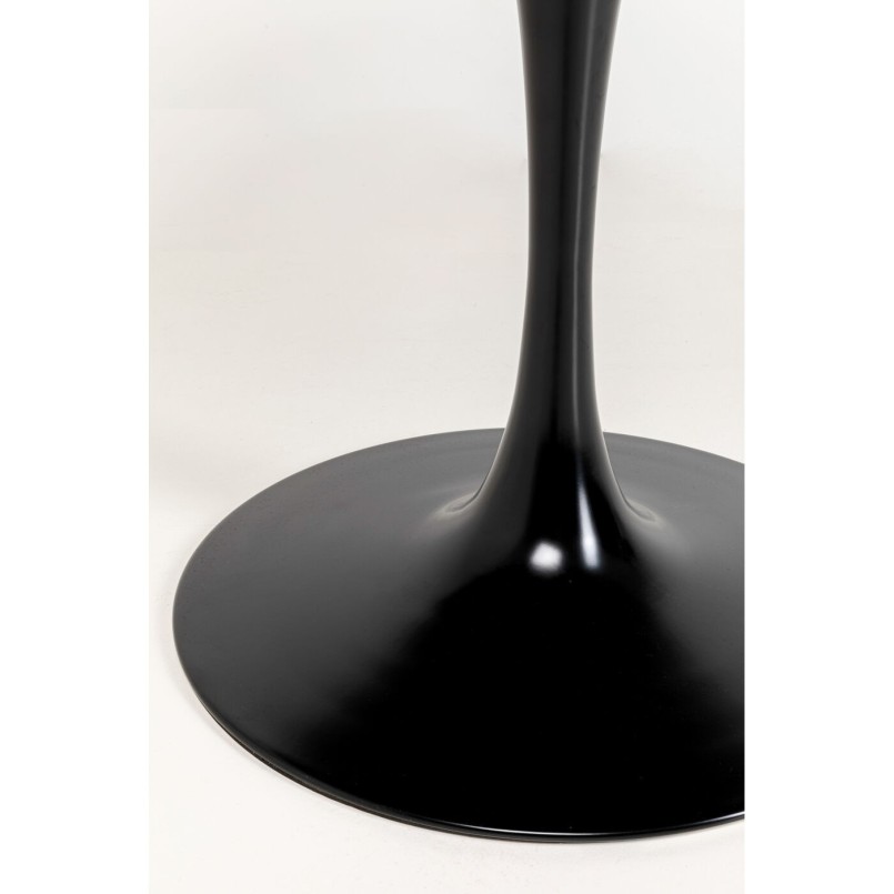 Table ronde en grès noir et blanc - Invitation - Kare Design