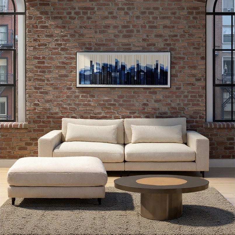Tableau 3D bleu, blanc et noir - Shadow Skyline - Kare Design
