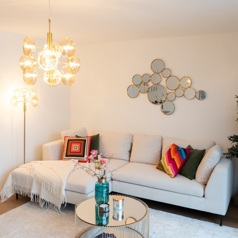 Retro golden steel and glass suspension - Headlight - Kare Design
