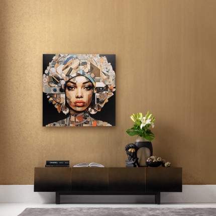 Tableau en verre femme Art Geo 120x120cm Kare Design