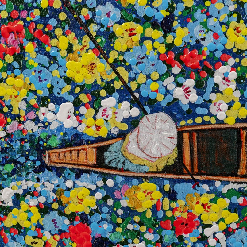 Tableau encadré marché aux fleurs flottant - Kare Design