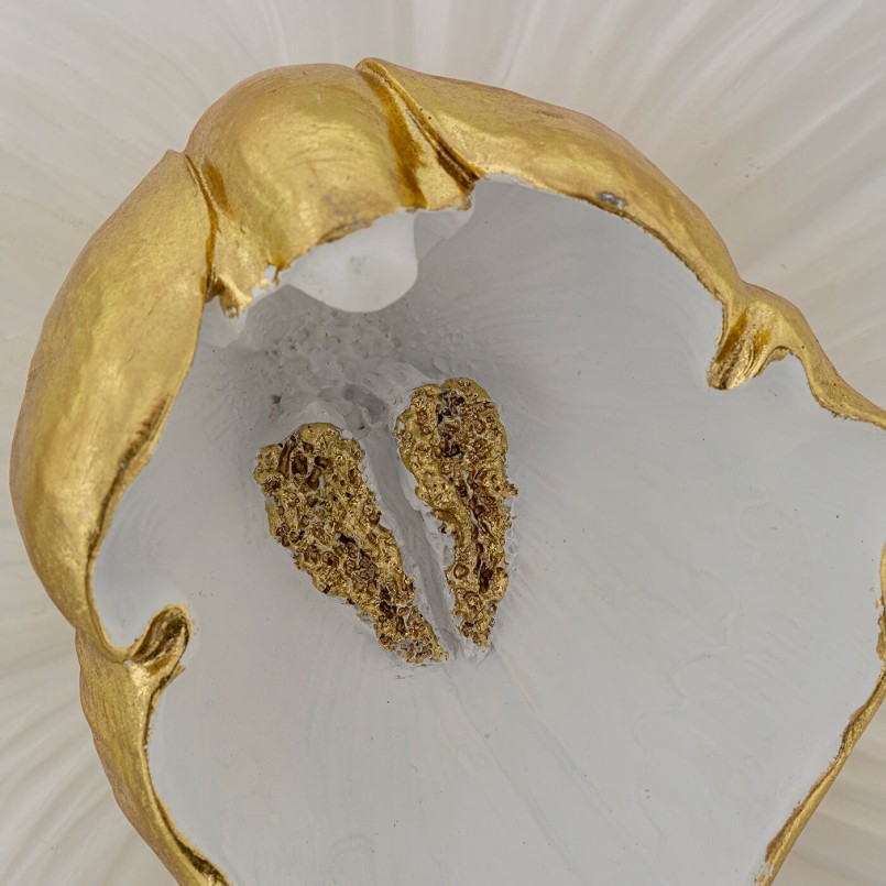 White and golden orchid wall decoration - Kare Design