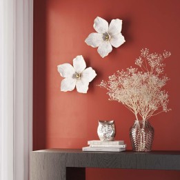 White and golden orchid wall decoration - Kare Design