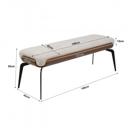 Banc Marc 140cm Kare Design