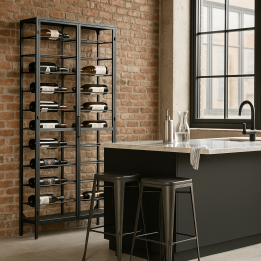 Bottle Rack Porto 180x75cm black Kare Design
