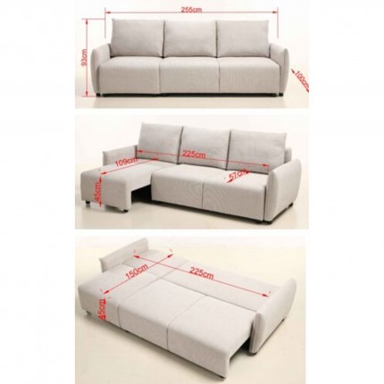 Sofa bed Juliet cream Kare Design