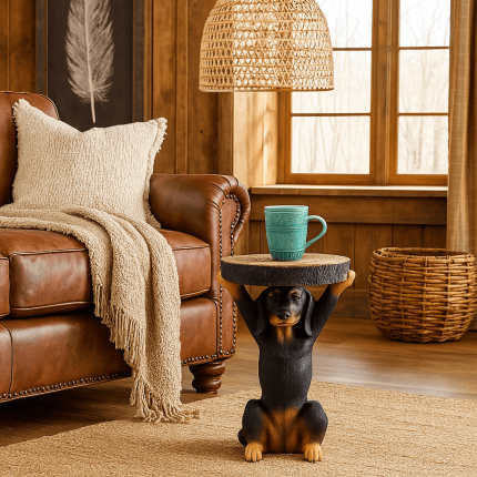 Side Table Animal black dachshund Kare Design Side Table Animal black dachshund Kare Design