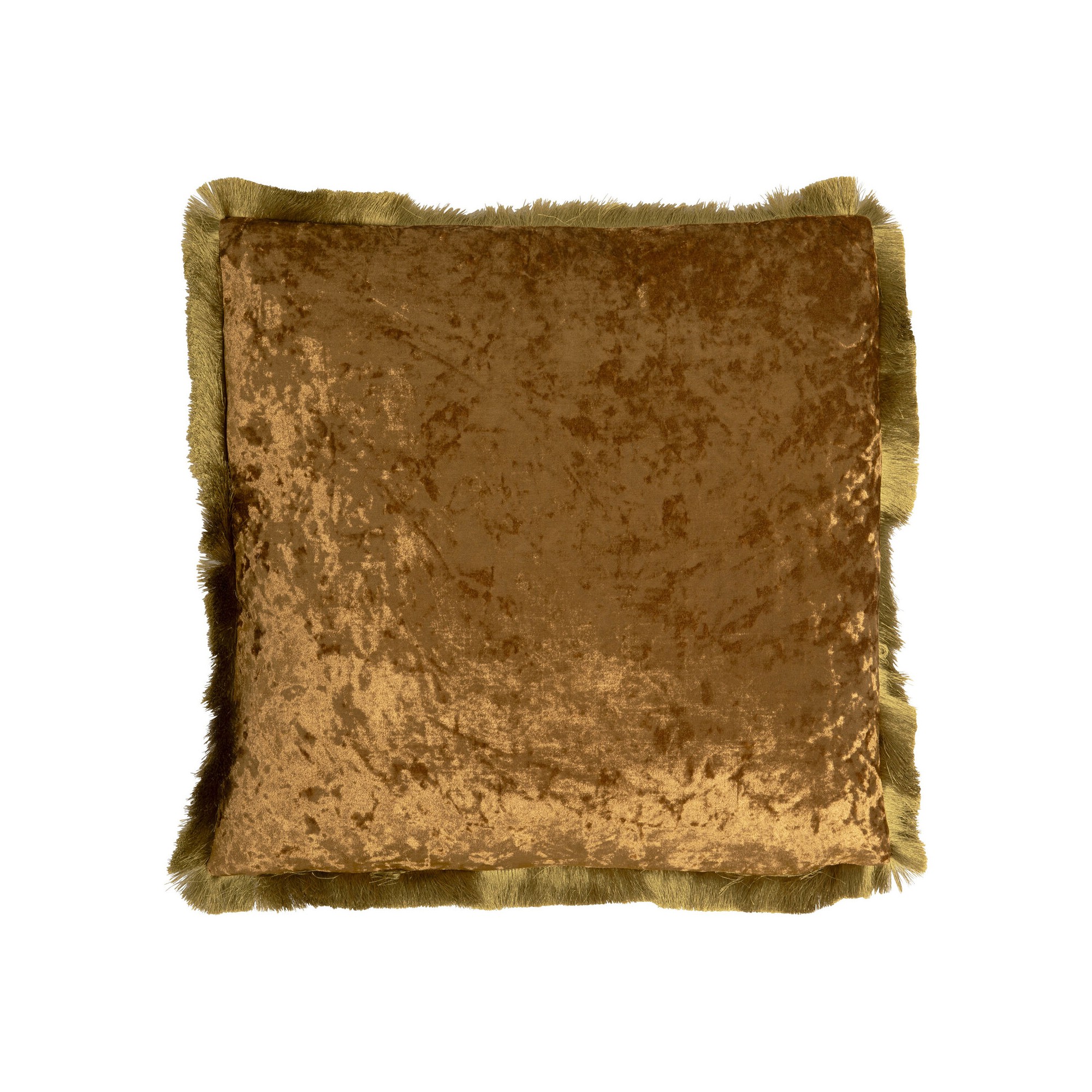 Coussin à franges Cannes 55x55cm jaune Kare Design