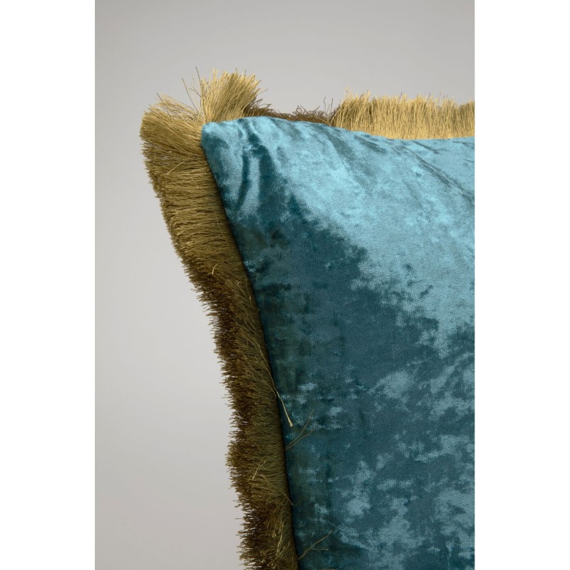 Coussin rétro bleu à franges - Cannes - Kare Design