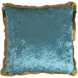 Coussin rétro bleu à franges - Cannes - Kare Design