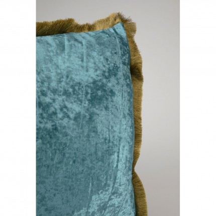 Coussin à franges Cannes 55x55cm bleu pétrole Kare Design Coussin à franges Cannes 55x55cm bleu pétrole Kare Design