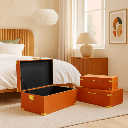Boîtes Noah oranges set de 3 Kare Design Boîtes Noah oranges set de 3 Kare Design