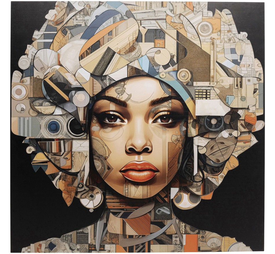 Tableau en verre femme Art Geo 80x80cm Kare Design Tableau en verre femme Art Geo 80x80cm Kare Design