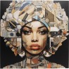 Tableau en verre 3D Art Geo Woman 80x80cm