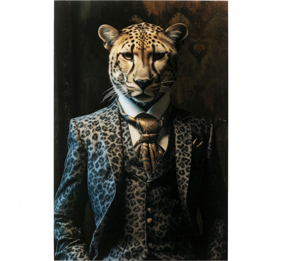 Glass Picture leopard suit 30x40cm Kare Design Glass Picture leopard suit 30x40cm Kare Design