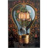Tableau LED ampoule fleurie - Kare Design