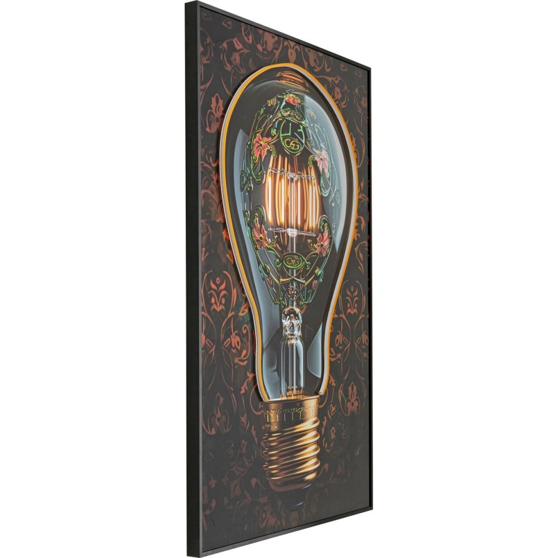 Tableau LED ampoule fleurie - Kare Design