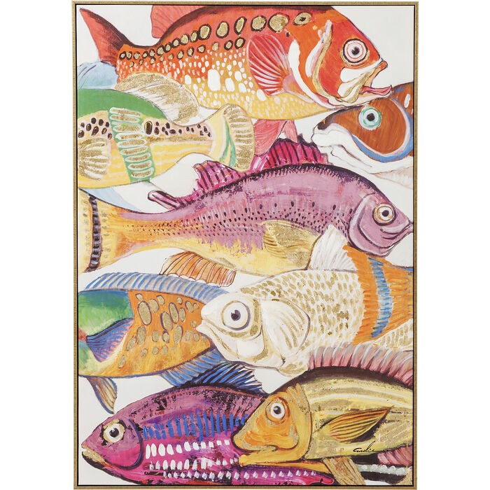 Tableaux Fish Meeting 40x50cm set de 2 Kare Design