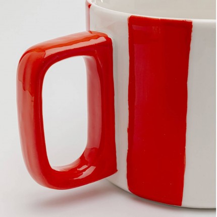 Tasses Cocina rouges et blanches set de 6 Kare Design