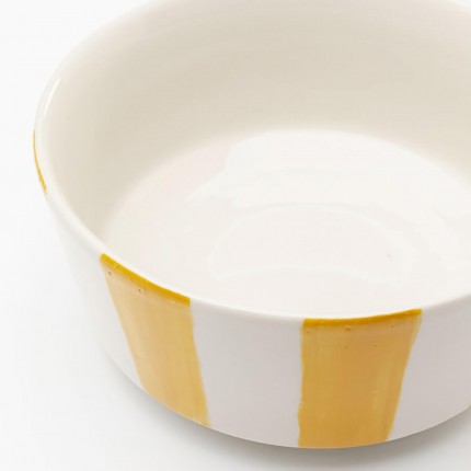 Bols Cocina jaunes et blancs 14cm set de 4 Kare Design
