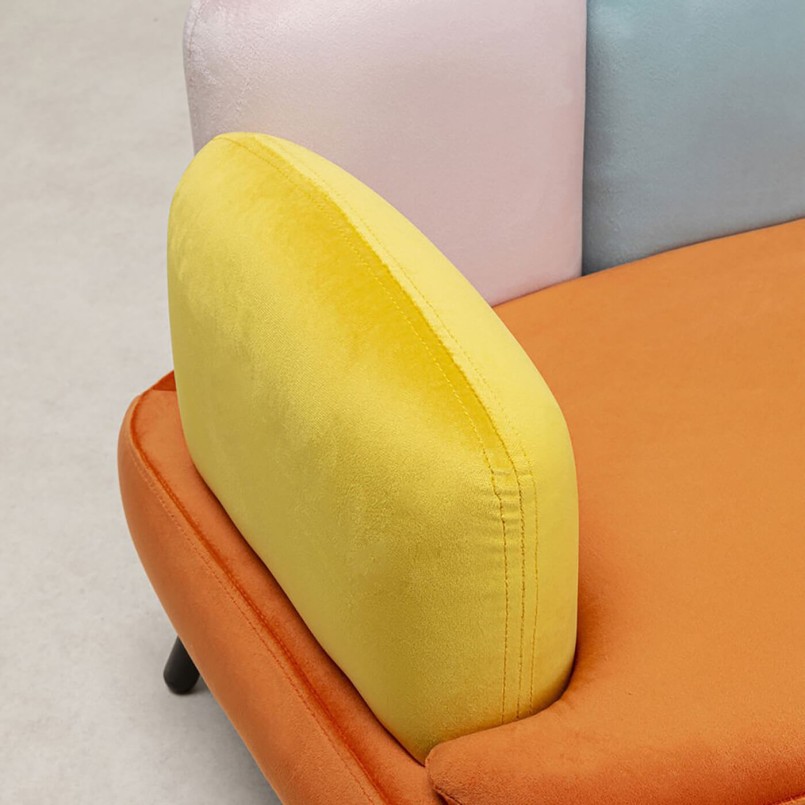 Lit pour animaux en velours orange - Diva - Kare Design