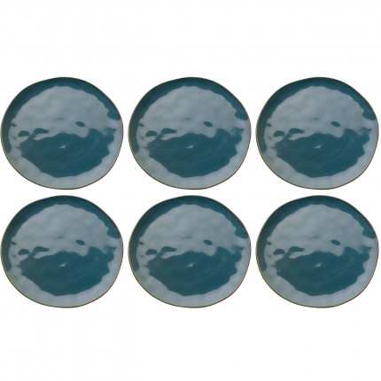 Assiettes Organic 26cm bleues set de 6 Kare Design