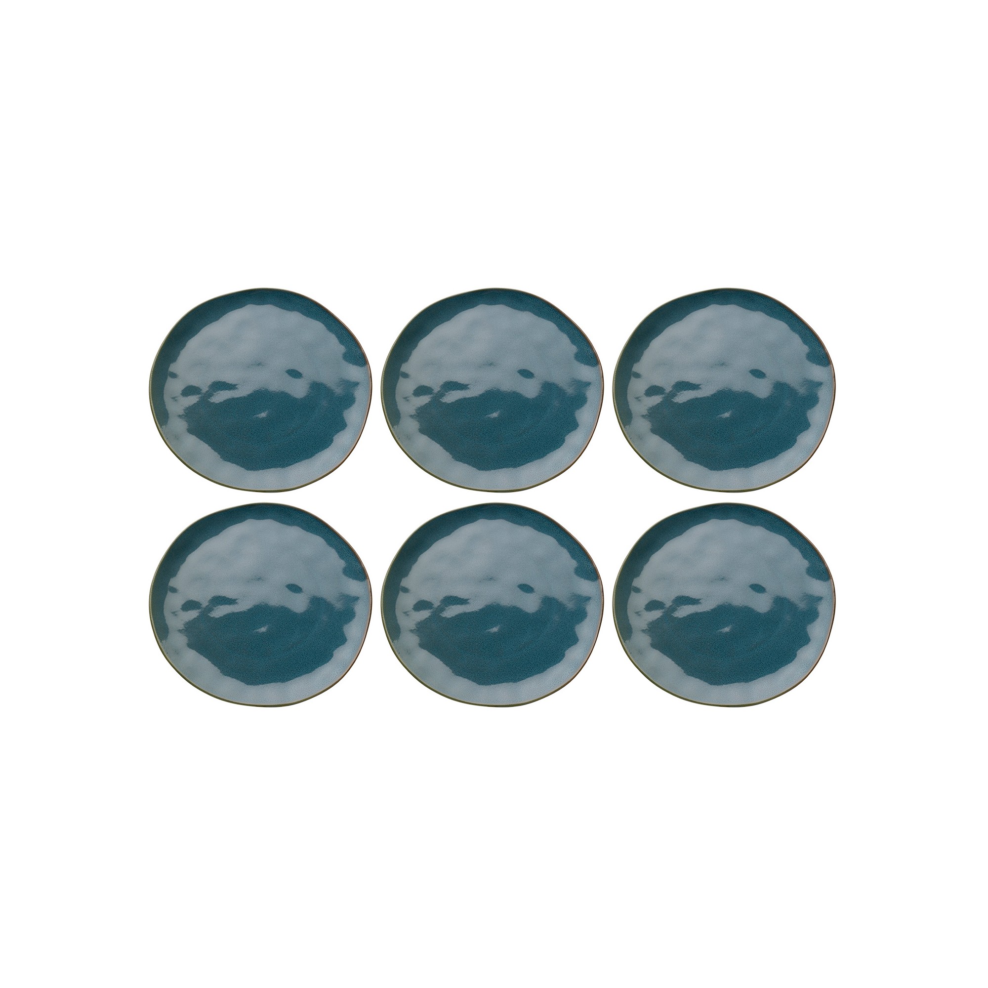 Assiettes Organic 26cm bleues set de 6 Kare Design