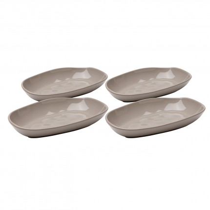 Deep Plate Organic 25cm taupe (4/set) Kare Design