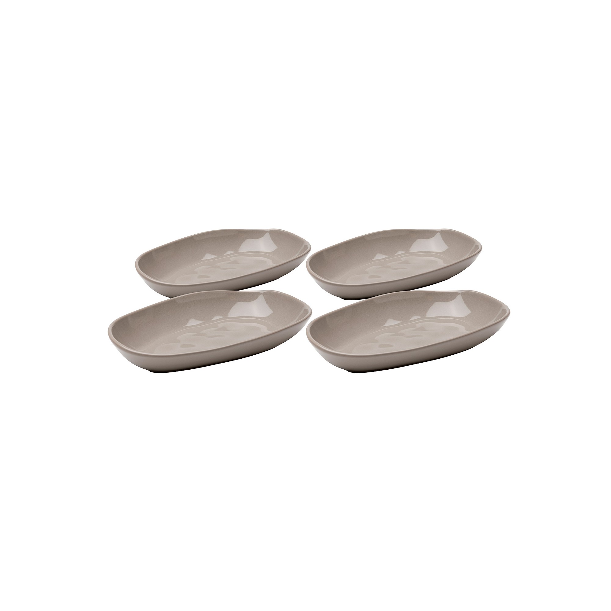 Deep Plate Organic 25cm taupe (4/set) Kare Design