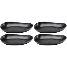 Deep Plate Organic 25cm black (4/set) Kare Design