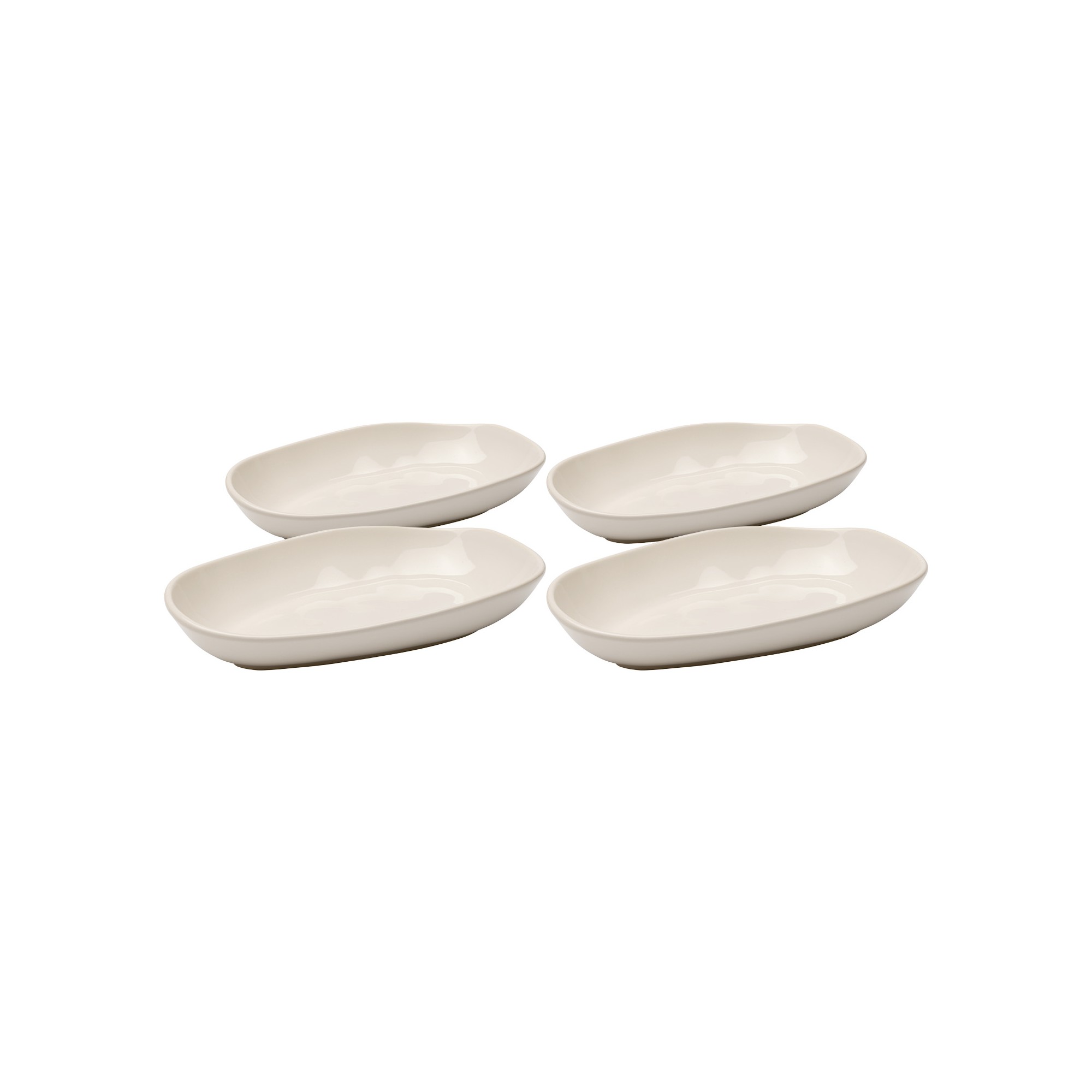 Assiettes creuses Organic 25cm crème set de 4 Kare Design