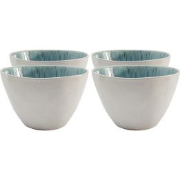 Bols en grès bleu et blanc - Mustique - Kare Design