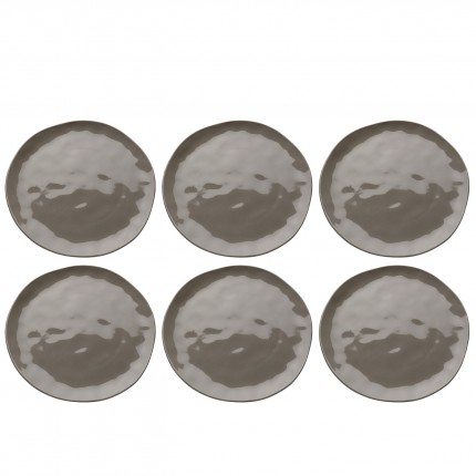 Plate Organic Ø26cm taupe (6/set) Kare Design