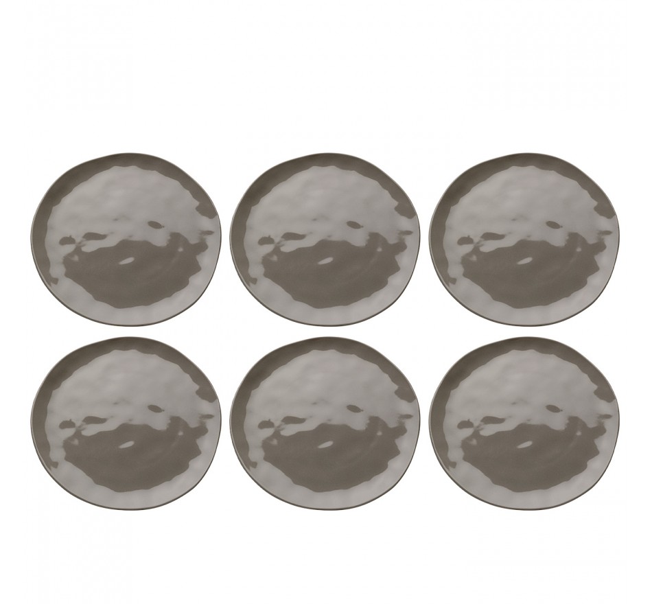 Assiettes Organic 26cm taupe set de 6 Kare Design Assiettes Organic 26cm taupe set de 6 Kare Design