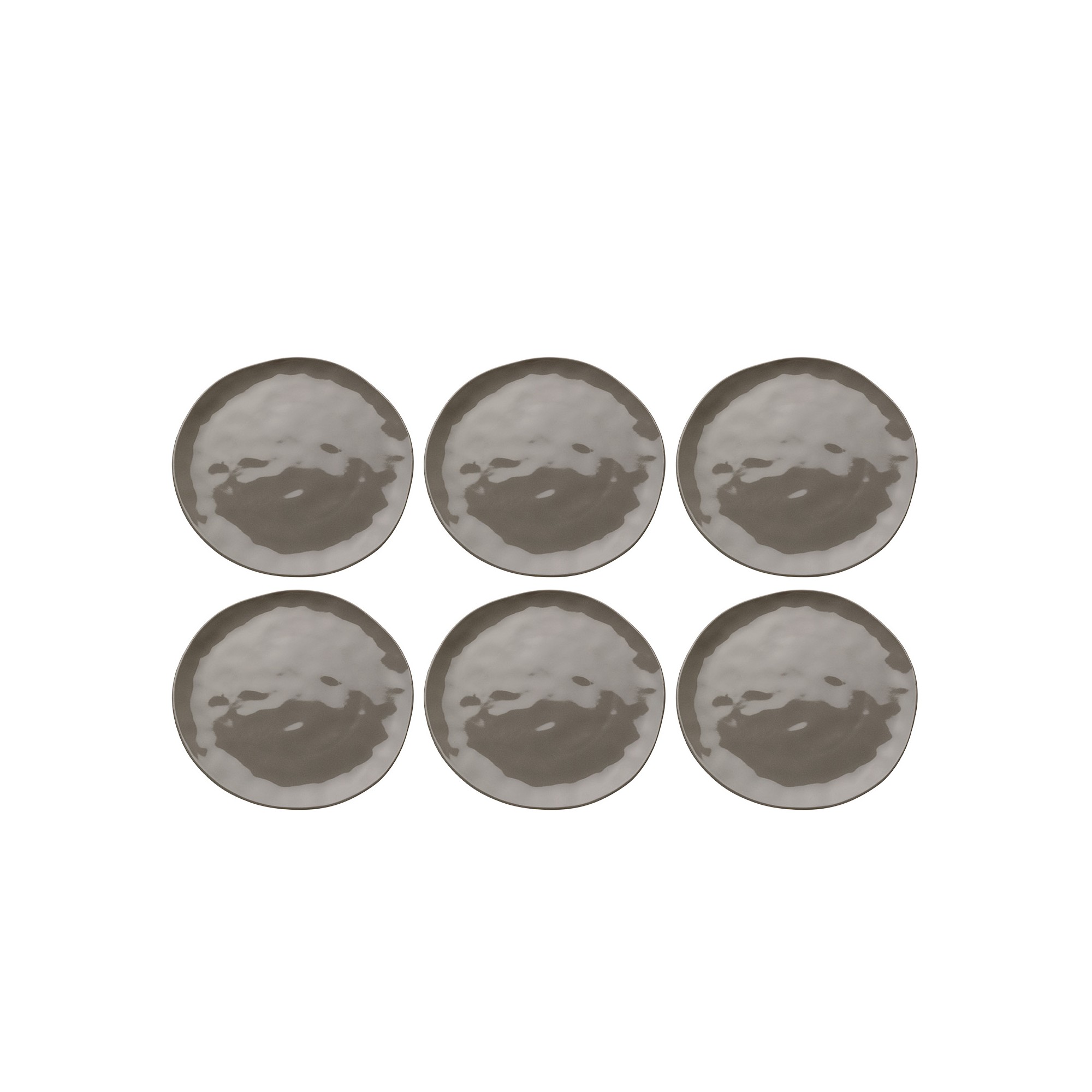 Assiettes Organic 26cm taupe set de 6 Kare Design