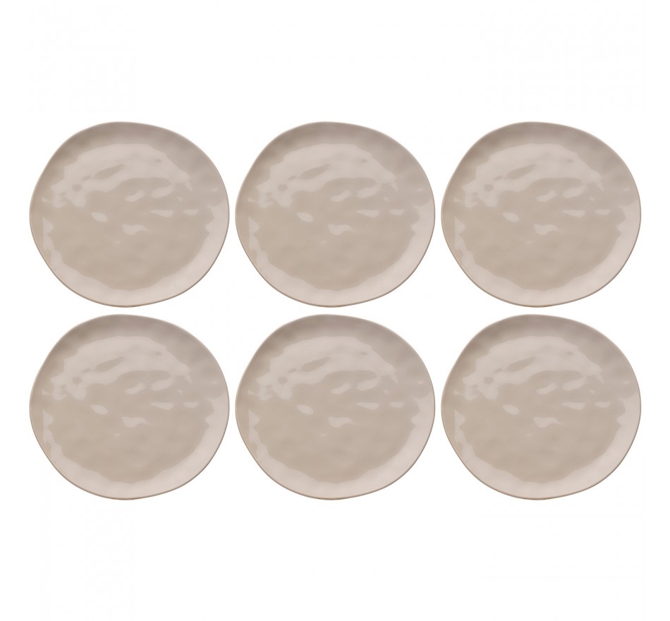 Assiettes Organic 26cm crème set de 6 Kare Design Assiettes Organic 26cm crème set de 6 Kare Design