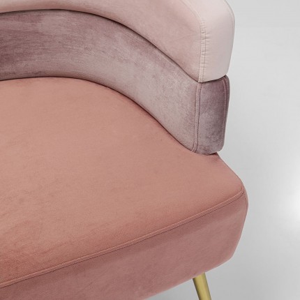 Sofa Sandwich 2-Seater Velvet Pink Kare Design