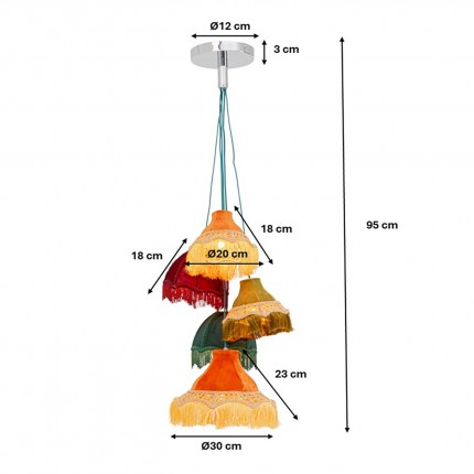 Suspension Saloon Fringes 5 Kare Design Suspension Saloon Fringes 5 Kare Design